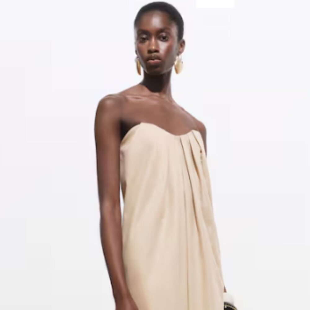 MANGO Long Dress w/ Sweetheart Neckline - NWT